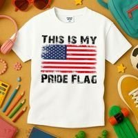 This Is My Pride Flag USA Patriotic American Kids T-Shirt thumb 3