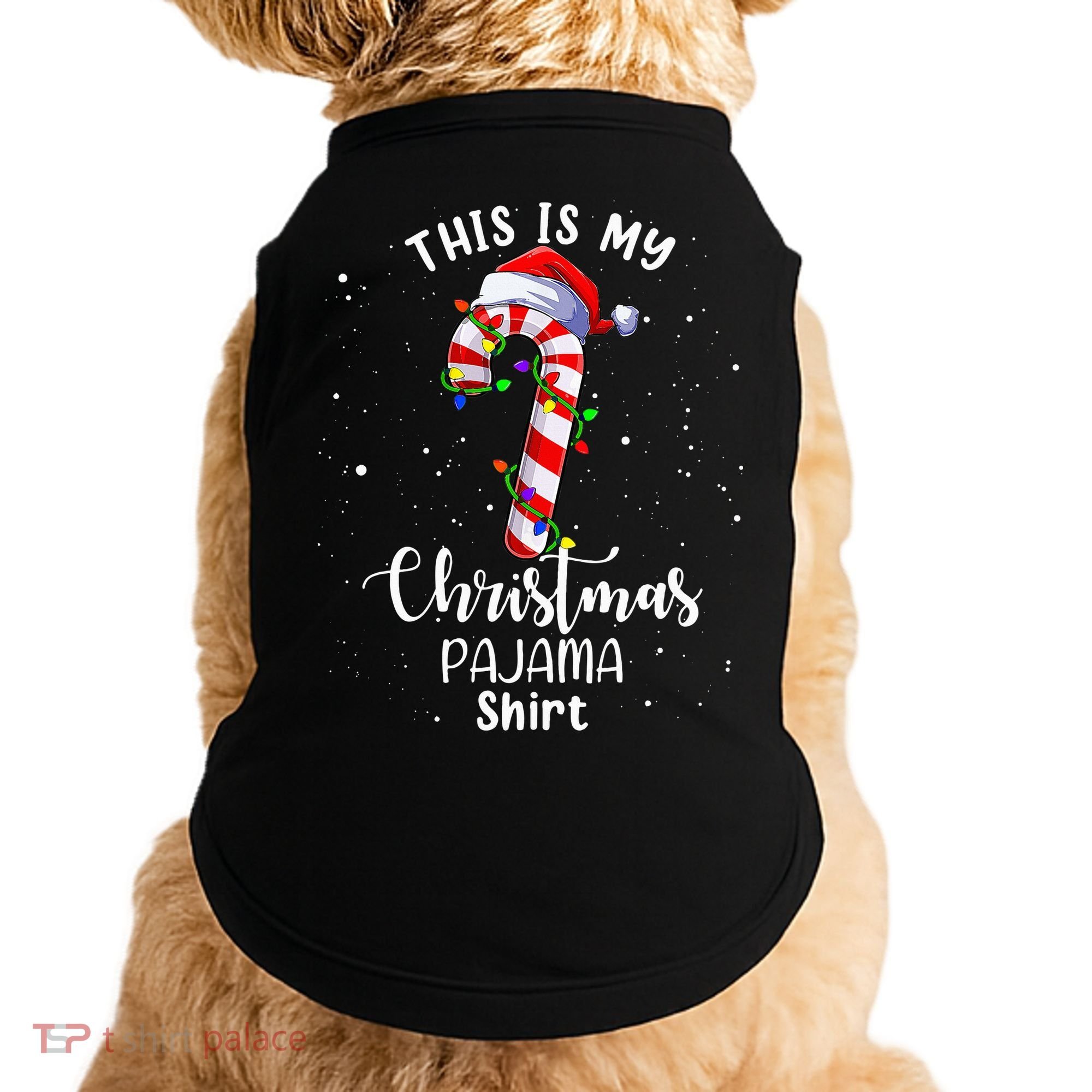 This Is My Christmas Pajama Candy Cane Doggie Tank