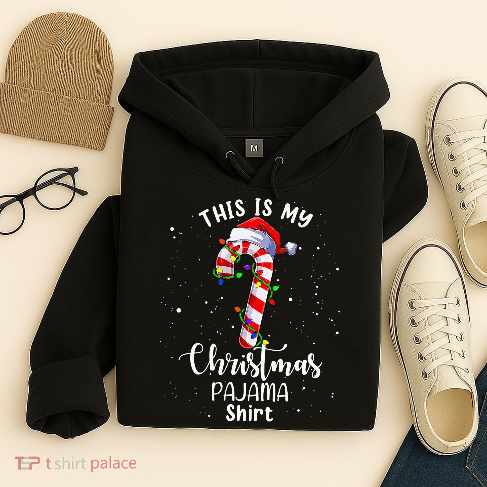 This Is My Christmas Pajama Candy Cane Hoodie