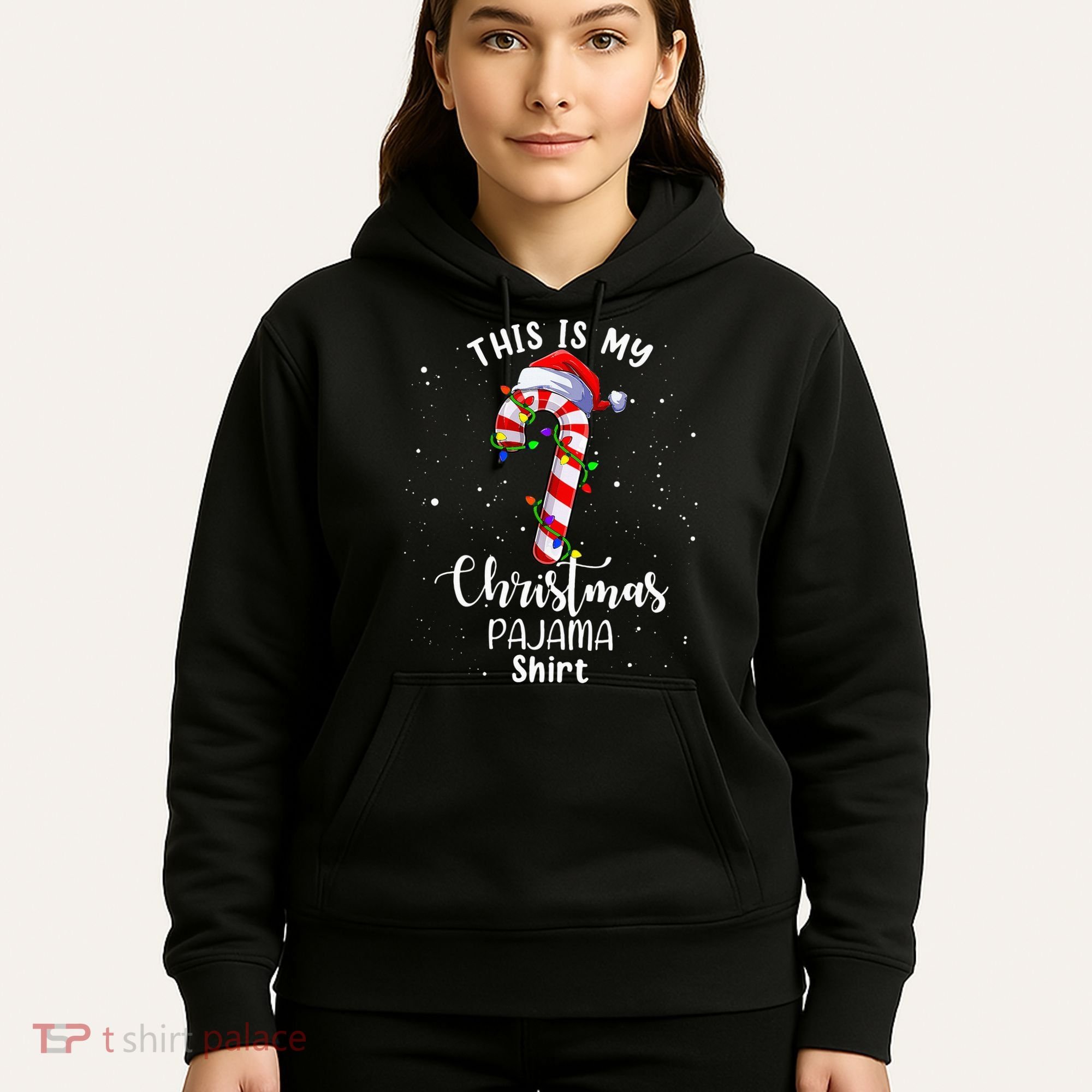 This Is My Christmas Pajama Candy Cane Hoodie