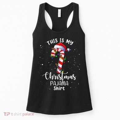 This Is My Christmas Pajama Candy Cane Women's Tank Top