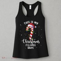 This Is My Christmas Pajama Candy Cane Women's Tank Top thumb 3