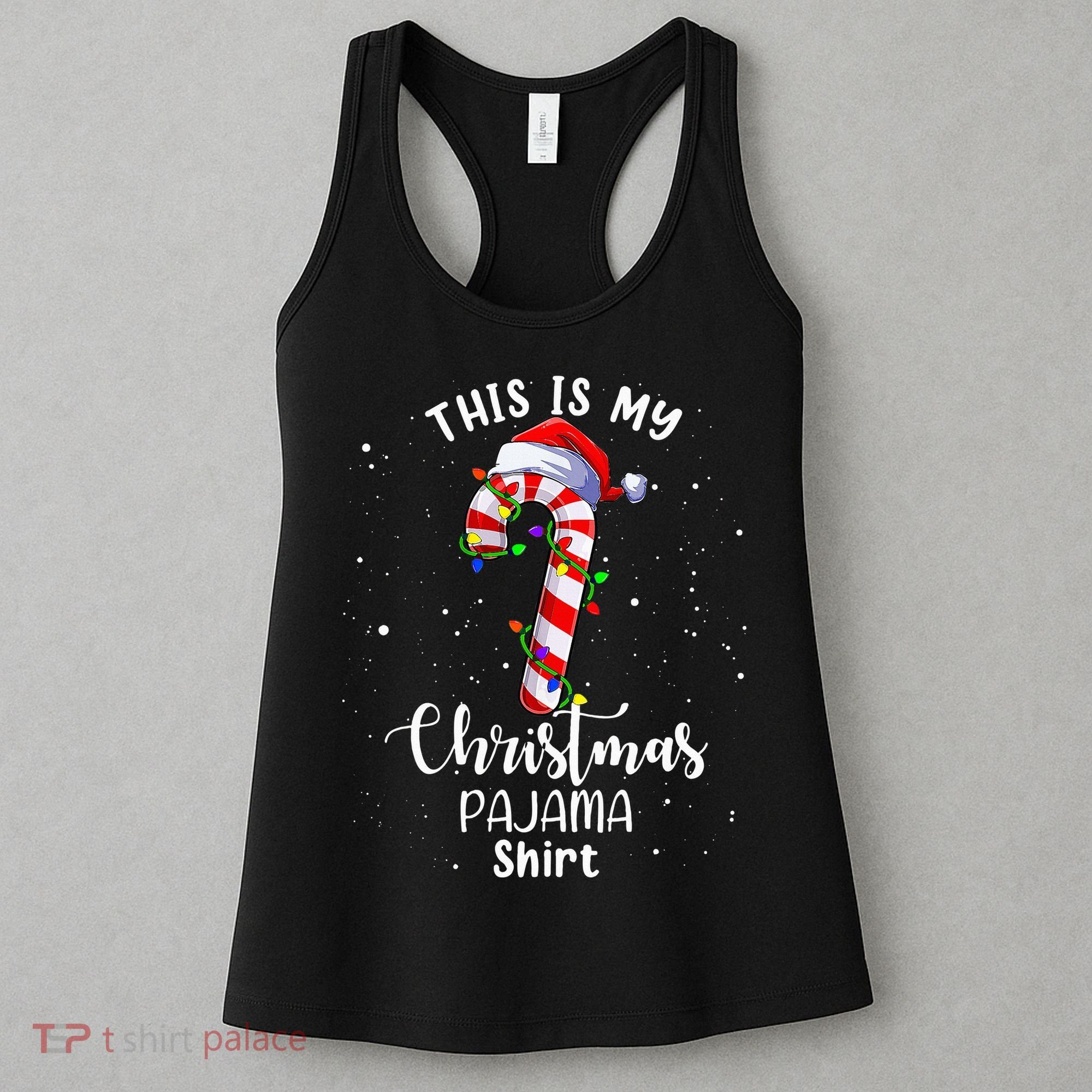 This Is My Christmas Pajama Candy Cane Women's Tank Top