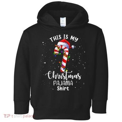 This Is My Christmas Pajama Candy Cane Toddler Hoodie