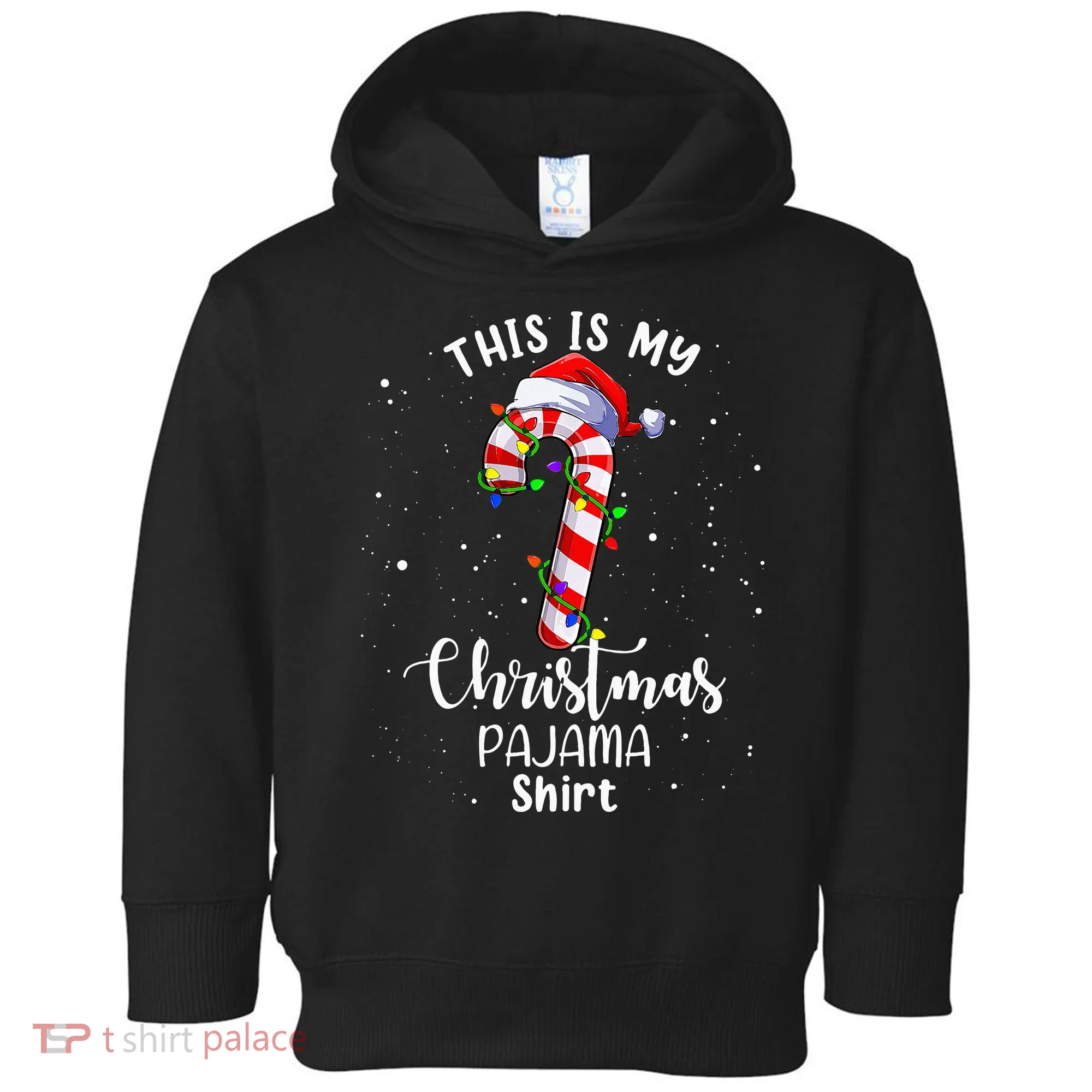 This Is My Christmas Pajama Candy Cane Toddler Hoodie