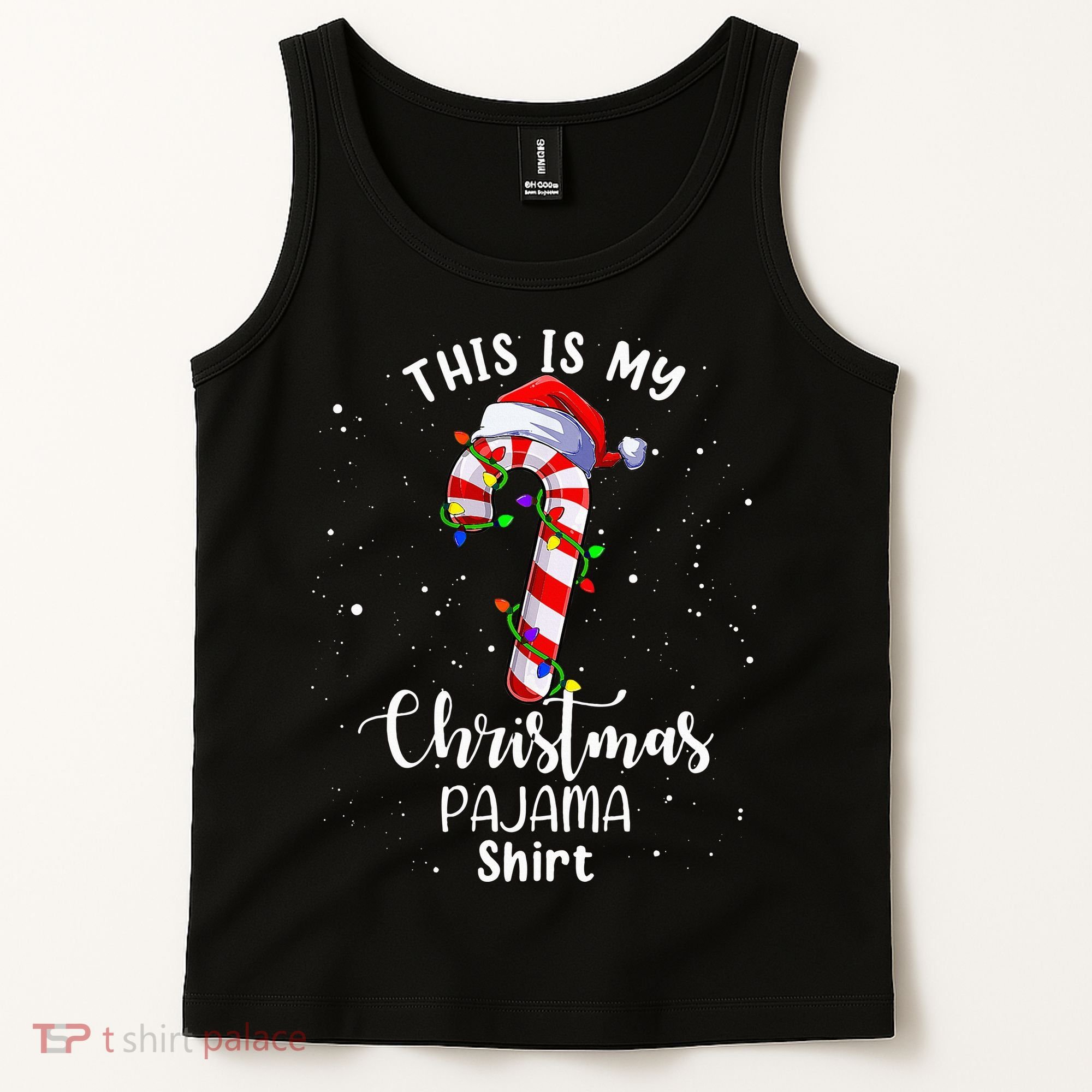 This Is My Christmas Pajama Candy Cane Tank Top