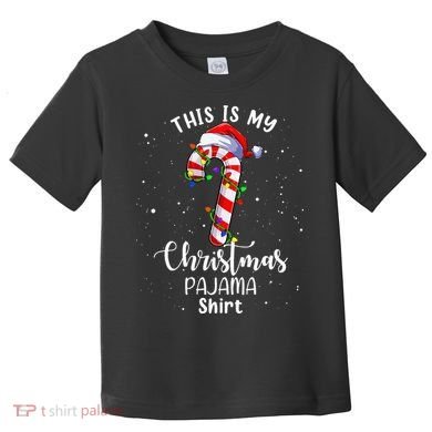 This Is My Christmas Pajama Candy Cane Toddler T-Shirt