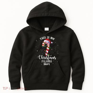 This Is My Christmas Pajama Candy Cane Kids Hoodie