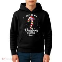 This Is My Christmas Pajama Candy Cane Kids Hoodie thumb 4