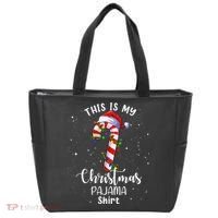This Is My Christmas Pajama Candy Cane Tote Bag thumb 0