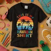 This Is My Hawaiian Tropical Luau Costume Party Hawaii Kids T-Shirt thumb 3