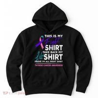 This Is My Fight Thyroid Cancer Awareness Ribbon Gift Hoodie thumb 0
