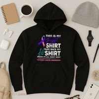 This Is My Fight Thyroid Cancer Awareness Ribbon Gift Hoodie thumb 3