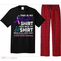 This Is My Fight Thyroid Cancer Awareness Ribbon Gift Pajama Set thumb 0