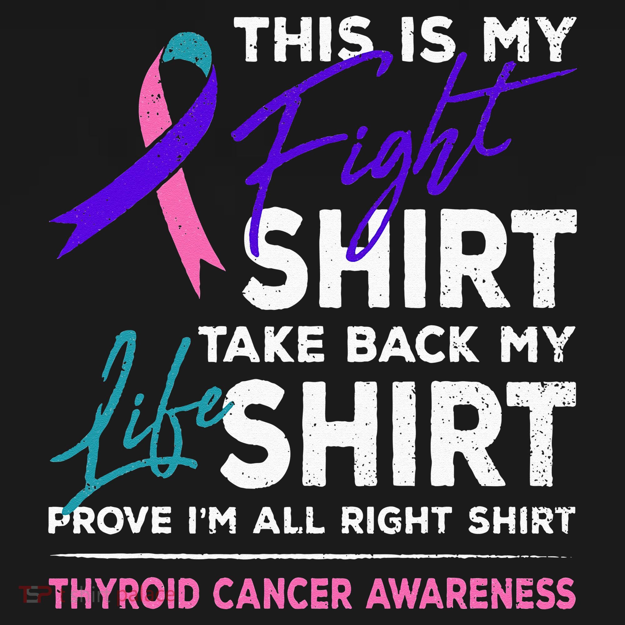 This Is My Fight Thyroid Cancer Awareness Ribbon Gift Mousepad