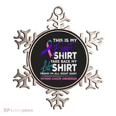 This Is My Fight Thyroid Cancer Awareness Ribbon Gift Ornament