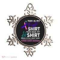 This Is My Fight Thyroid Cancer Awareness Ribbon Gift Ornament thumb 0