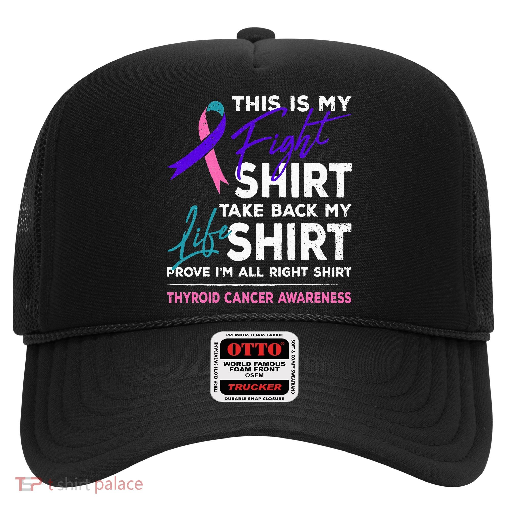 This Is My Fight Thyroid Cancer Awareness Ribbon Gift Hat