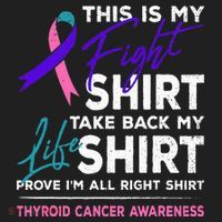 This Is My Fight Thyroid Cancer Awareness Ribbon Gift Hat thumb 2