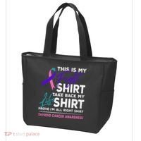 This Is My Fight Thyroid Cancer Awareness Ribbon Gift Tote Bag thumb 3