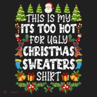 This Is My Its Too Hot For Ugly Christmas Sweaters Shirt Beanie thumb 2