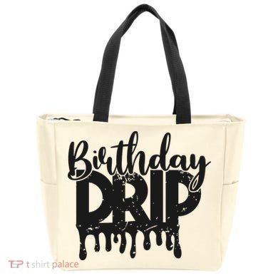 This Is My Birthday Drip Tote Bag