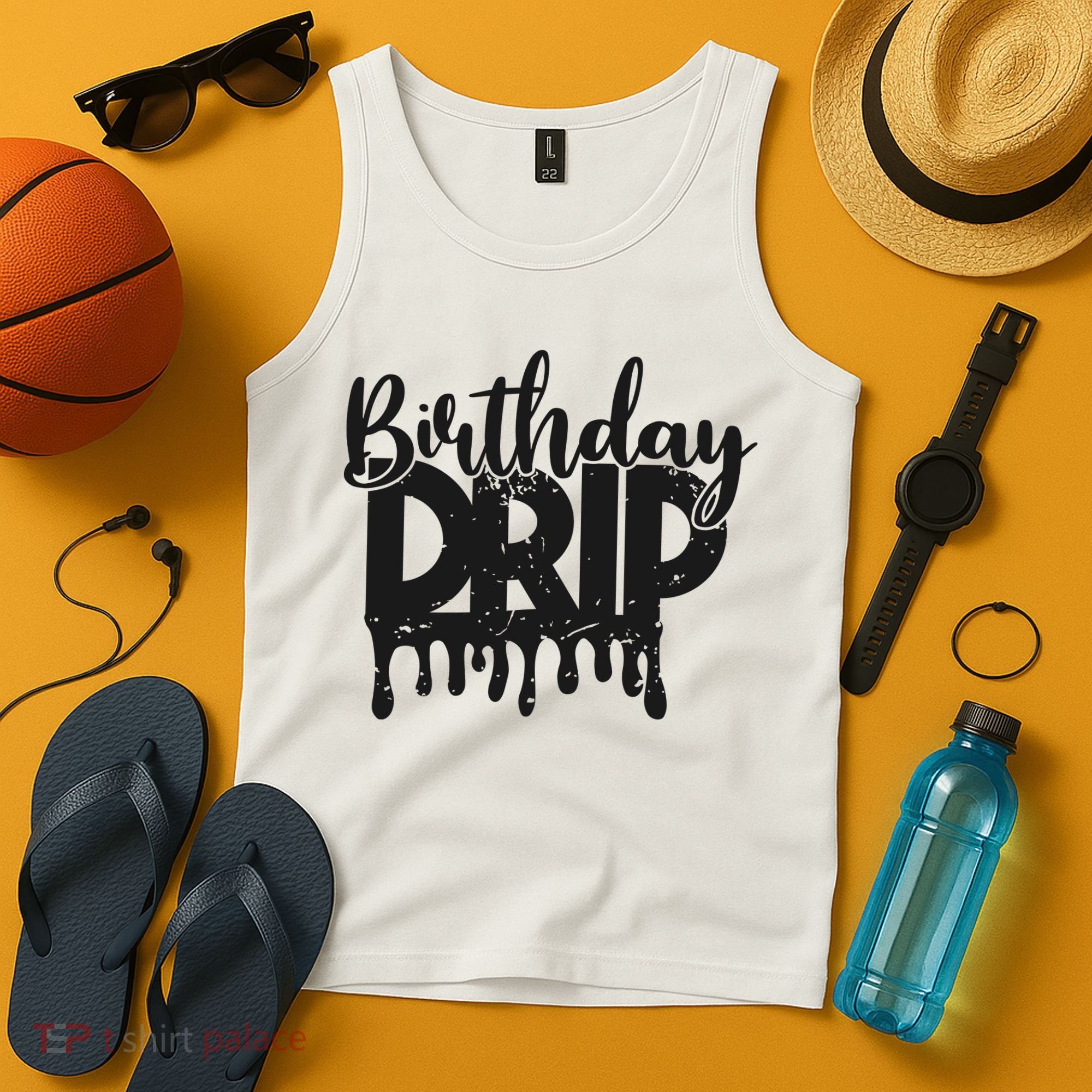 This Is My Birthday Drip Tank Top