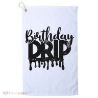 This Is My Birthday Drip Golf Towel thumb 0