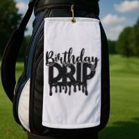 This Is My Birthday Drip Golf Towel thumb 2