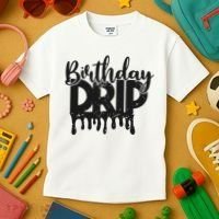 This Is My Birthday Drip Kids T-Shirt thumb 3