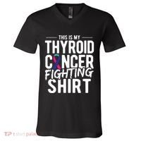This Is My Thyroid Cancer V-Neck T-Shirt thumb 0