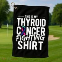 This Is My Thyroid Cancer Golf Towel thumb 1