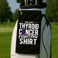 This Is My Thyroid Cancer Golf Towel thumb 2