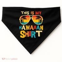 This Is My Hawaiian Tropical Luau Costume Party Hawaii USA-Made Doggie Bandana thumb 0