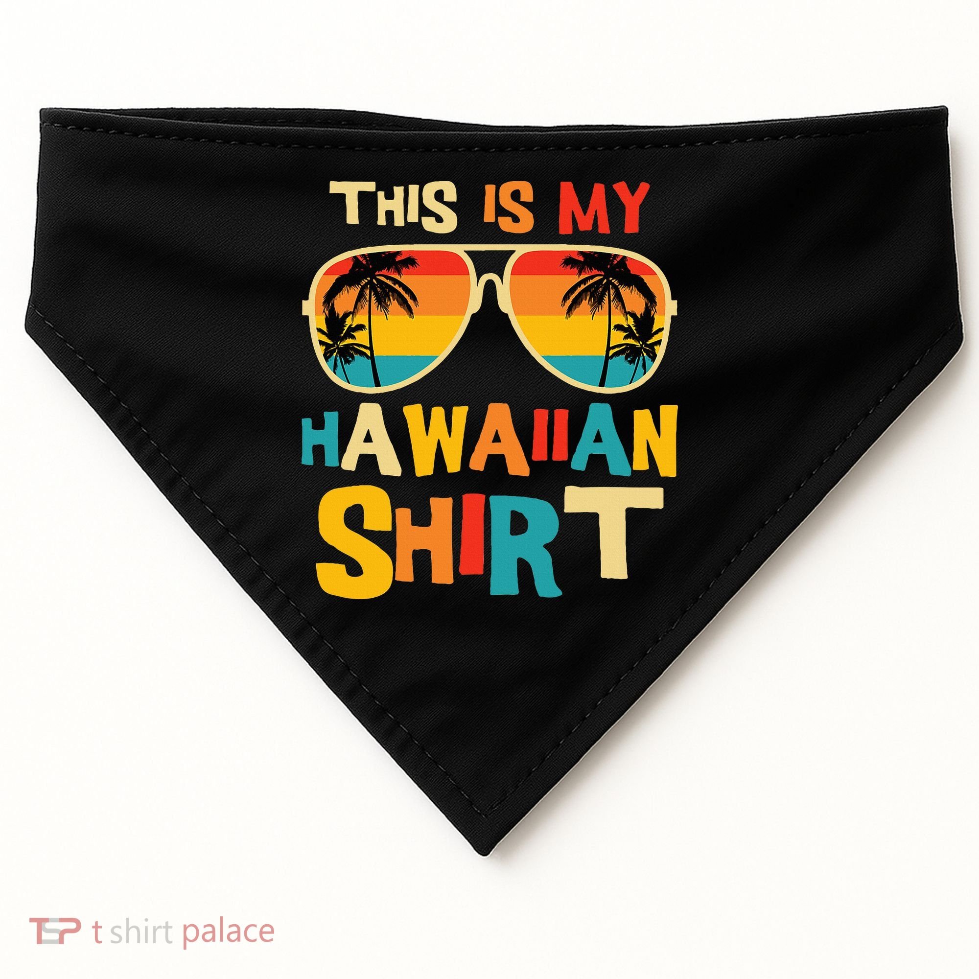 This Is My Hawaiian Tropical Luau Costume Party Hawaii USA-Made Doggie Bandana