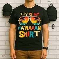 This Is My Hawaiian Tropical Luau Costume Party Hawaii T-Shirt thumb 6