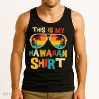 This Is My Hawaiian Tropical Luau Costume Party Hawaii Tank Top thumb 3
