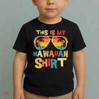 This Is My Hawaiian Tropical Luau Costume Party Hawaii Toddler T-Shirt thumb 2