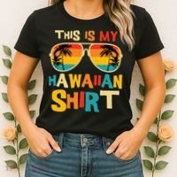 This Is My Hawaiian Tropical Luau Costume Party Hawaii Women's T-Shirt thumb 2