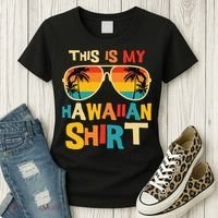 This Is My Hawaiian Tropical Luau Costume Party Hawaii Women's T-Shirt thumb 3