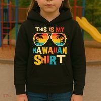 This Is My Hawaiian Tropical Luau Costume Party Hawaii Kids Hoodie thumb 3