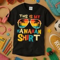 This Is My Hawaiian Tropical Luau Costume Party Hawaii Kids T-Shirt thumb 3