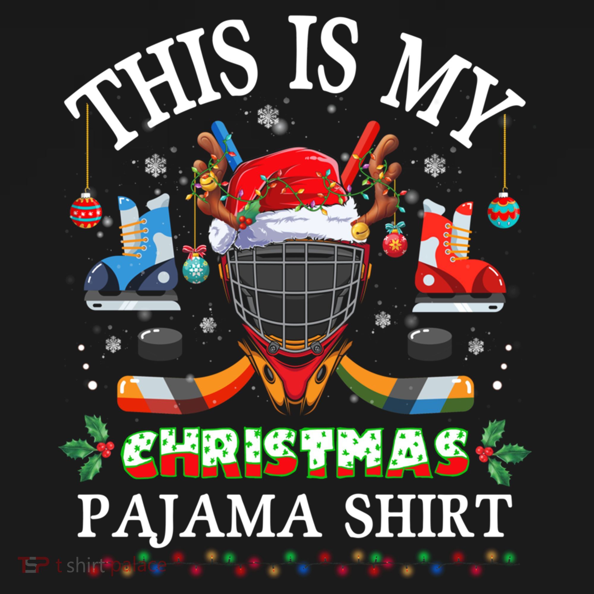 This Is My Christmas Pajama For Hockey Lover Cool Gift Women's Hoodie