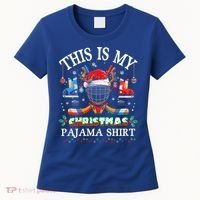This Is My Christmas Pajama For Hockey Lover Cool Gift Women's T-Shirt thumb 0