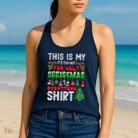 This Is My It's Too Hot For Ugly Christmas Sweaters Shirt Women's Tank Top thumb 2