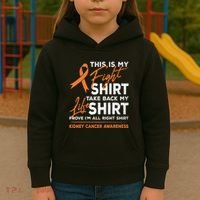 This Is My Fight Kidney Cancer Awareness Month Ribbon Kids Hoodie thumb 3