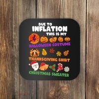 This Is My Halloween Costume Thanksgiving And Christmas Sweater Coaster thumb 0