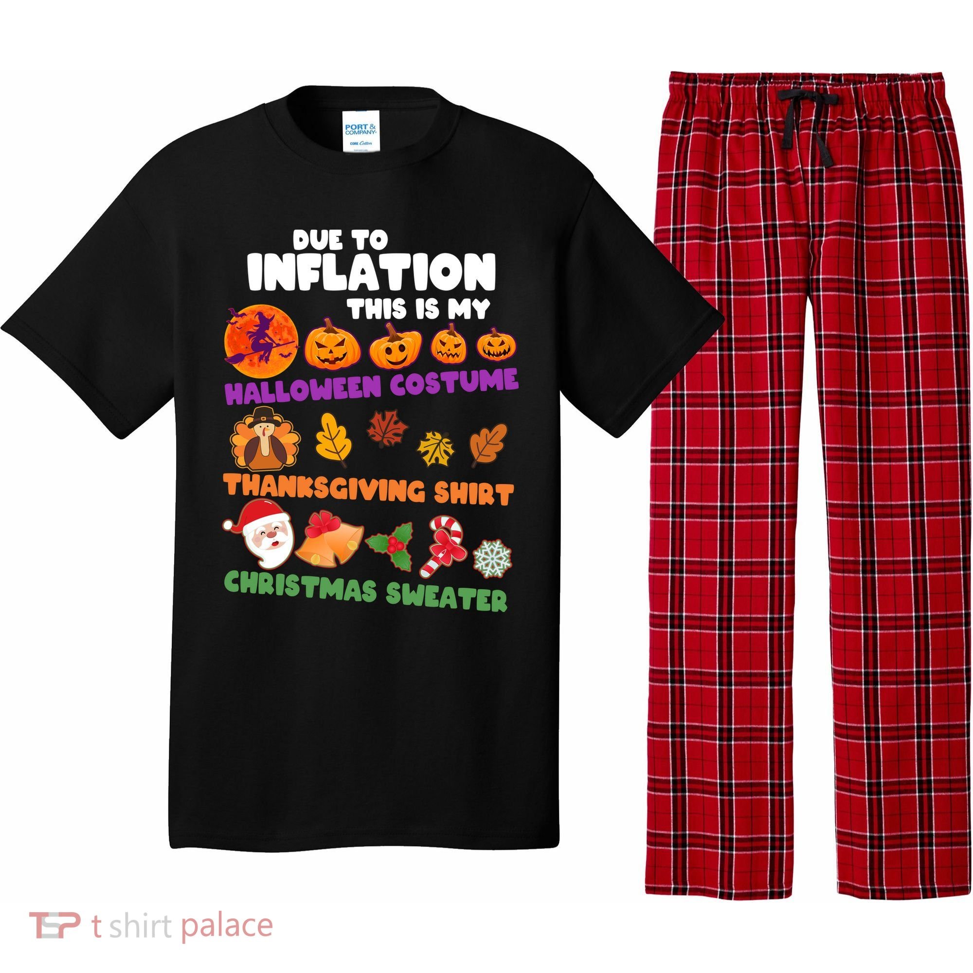 This Is My Halloween Costume Thanksgiving And Christmas Sweater Pajama Set