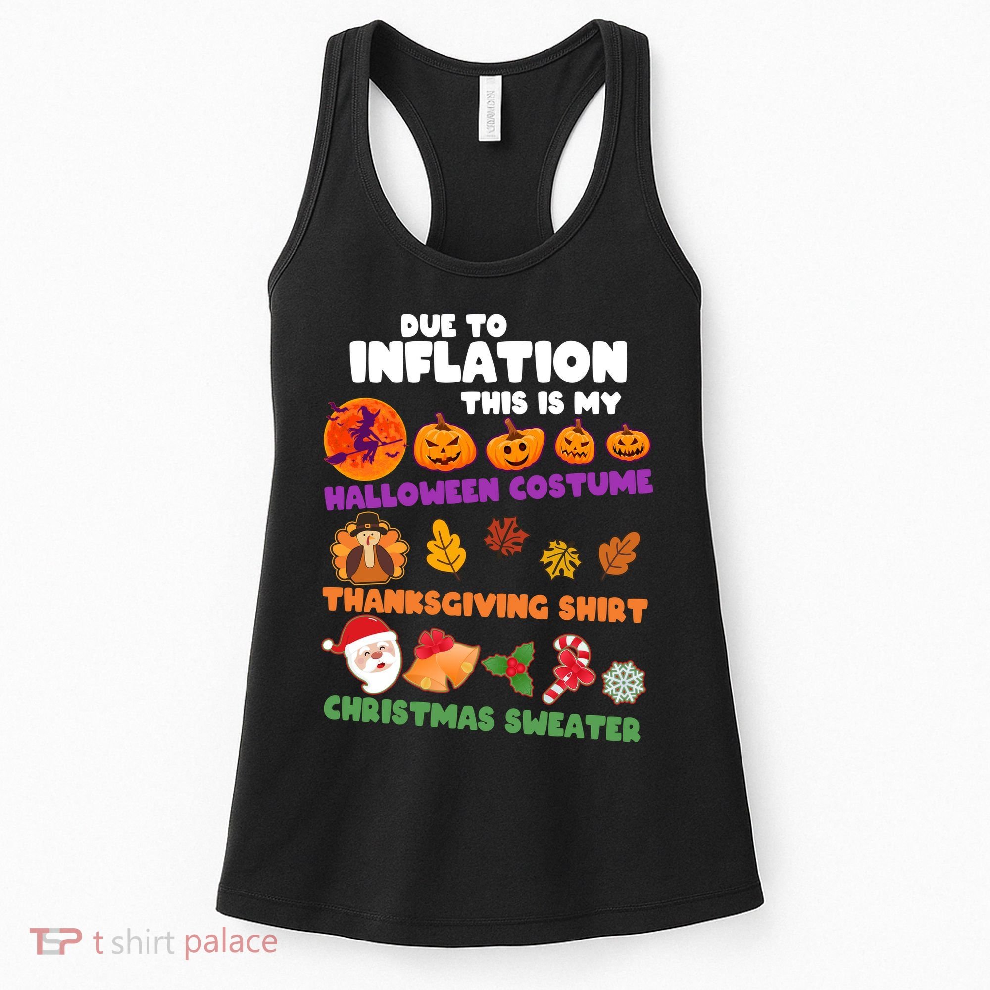 This Is My Halloween Costume Thanksgiving And Christmas Sweater Women's Tank Top