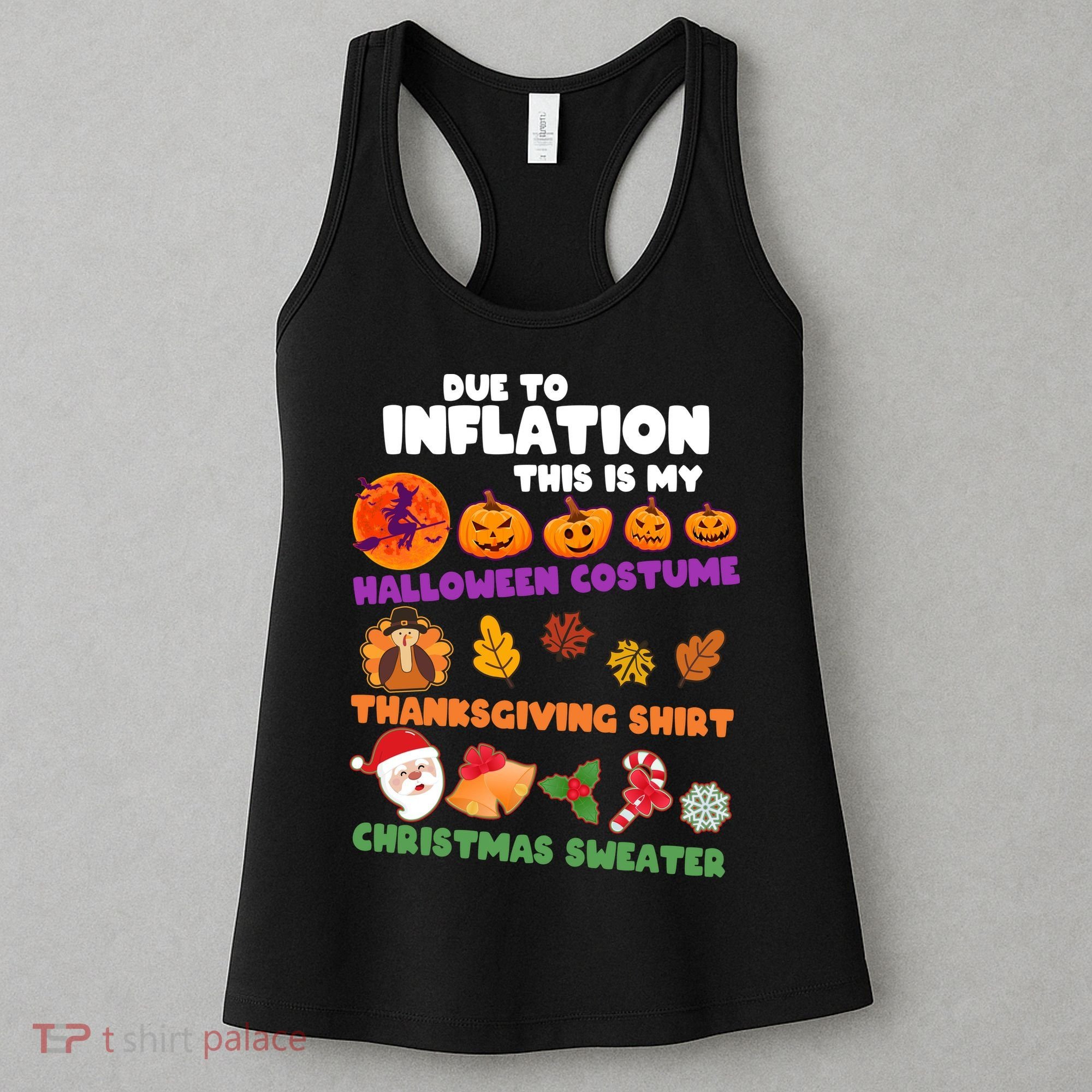 This Is My Halloween Costume Thanksgiving And Christmas Sweater Women's Tank Top